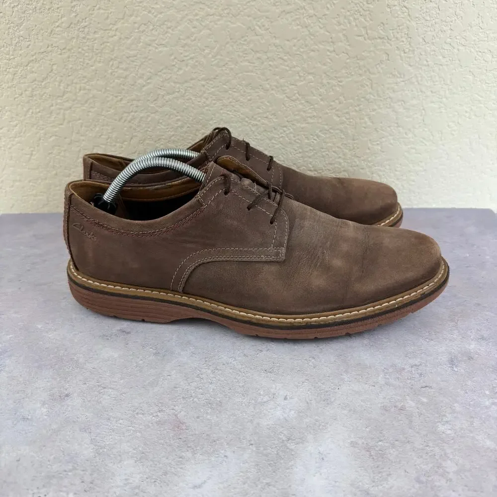 Clarks Newkirk Plain Derbys Brown Mens Size 11.5